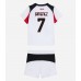 AC Milan Santiago Gimenez #7 Bortedraktsett Barn 2025-26 Kortermet (+ Korte bukser)